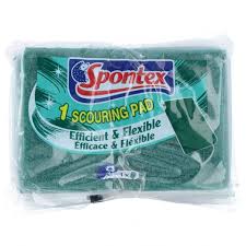 SPONTEX 1 SCOURING PAD SPONGES CLEANING Large