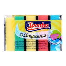 SPONTEX 5 SCOURING SPONGES CLEANING