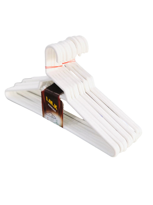 PURE PLASTIC CLOTH HANGER LARGE 1DOZEN PACK