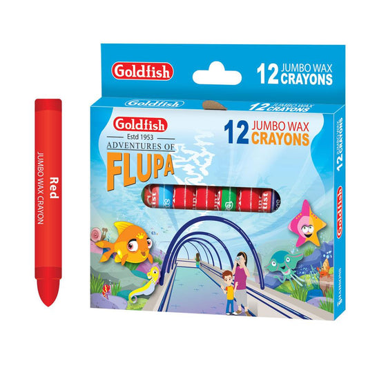 GOLDFISH ADVENTURES OF FLUPA 12 JUMBO WAX CORYONS