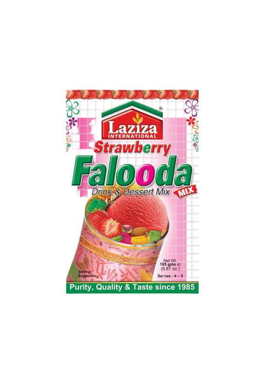 (LAZIZA) STRAWBERRY FALOODA MIX 195GM